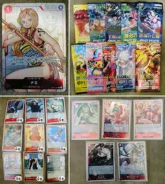 【ワンピースカード】未開封パック 10パック ＆ デッキパーツ（赤）セット
