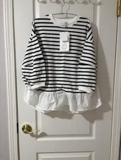 SEASON REASON ペプラムボーダーカットソー Mサイズ新品タグつき