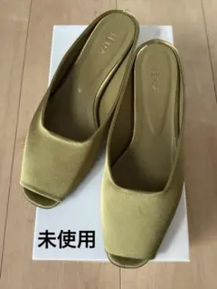 【未使用】IENA イエナ　サテン ミュール　グリーン　22.5㎝のサムネイル