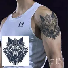 【新作】ジャグアタトゥーシール＊HC-436 オオカミ　狼　ウルフ