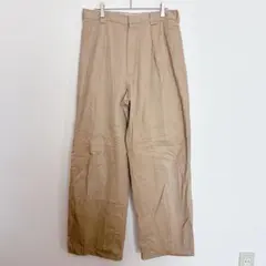 UniqloU ユニクロユー 2タック ワイドチノパンツ ベージュ ユニセックス