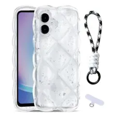 Galaxy A25 ケース カバー クリア キルティング ソフト 衝撃吸収