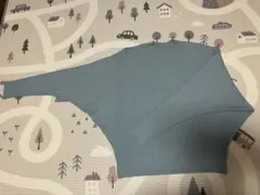 最終お値下げ　リブ編み長袖セーター　水色　Mサイズ