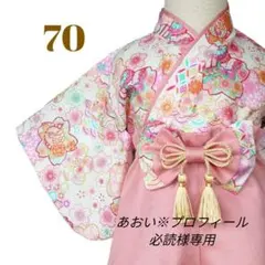 【あおい※プロフィール必読様専用】オーダーベビー袴70 　お食い初め　ひな祭り