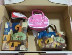 カルディ　伝説柄＆レトロスポーツ　ミニバッグ3点セット（未開封）