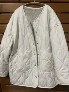 Discoat ディスコート キルティングリバーシブルファーコート アイボリー