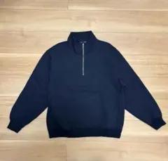 GU ジーユー ヘビーウェイトスウェットハーフジッププルオーバー 黒　Lサイズ