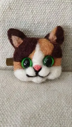 【猫雑貨】 猫ブローチ ハンドメイド No.4