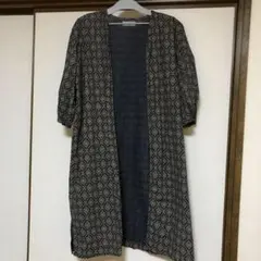 サマンサモスモス SM2 羽織り カーディガン コットン 総柄 七分袖 五分袖