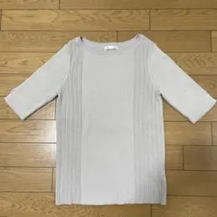 未使用 GU リブボートネックセーター S グレー