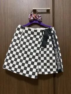 Lovetoxicブロックチェックラップスカート風ショートパンツ　140センチs