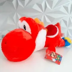 スーパーマリオ 特大サイズ クタッとぬいぐるみ ヨッシー 赤