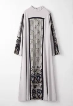 新品未使用タグ付MURRAL framed flower dress(Gray)