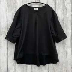 【 LEPSIM 】Vネック 後ろ切替プルオーバー ブラウス 五分袖 FREE