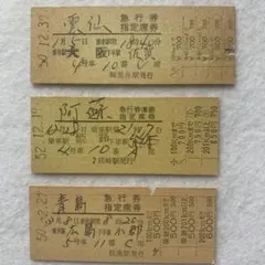 硬券切符 3等普通急行券【赤線斜め2条2枚セット】 - メルカリ