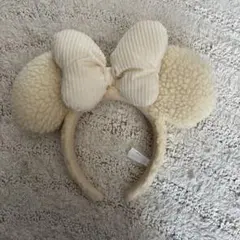 ミッキー型カチューシャ（クリーム色）