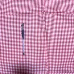 ブロード生地　幅90cm×長さ220cm 薄手ピンクチェック