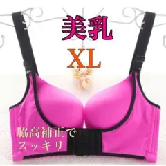 補正ブラジャー 育乳 美乳 XL ピンク ナイトブラ バストアップ 脇肉 盛り