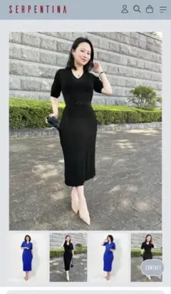 ブラック ニットワンピース Fサイズ Serpentina CINEMATIQ