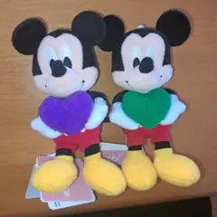 ミッキーマウス　マスコット　ハート　GiGO限定　2つセット