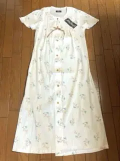 新品　LAVIE　chapier ネグリジェ　 生成り　花柄　半袖