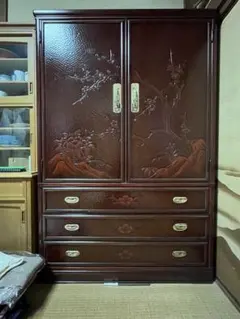 縞黒檀 最高級和箪笥 扇面蒔絵 桐材 着物たんす 金箔工芸画 縞黒檀 最高級和箪笥 扇面蒔絵 桐材 着物たんす 金箔工芸画 - メルカリ