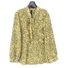 ナラカミーチェ 長袖 ボウタイブラウス・ドット柄 サイズⅡ