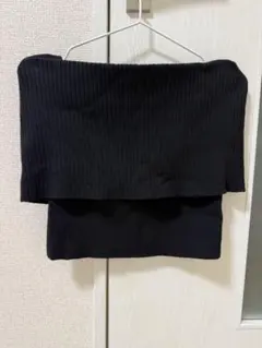 SNIDEL ブラック オフショルダー ニット