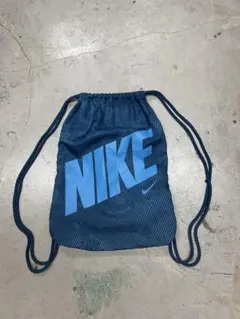 00s NIKE ナイキ　ナップサック　y2k 水色　青　スウォッシュ　デカロゴのサムネイル