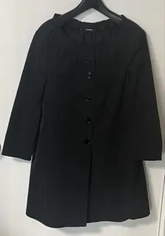 MAX&Co. ブラック ノーカラーコート