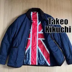 タケオキクチ キルティング ジャケット ユニオンジャック Mサイズ ネイビー