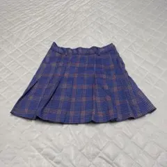 SPINNS スピンズ プリーツミニスカート M 青紫 チェック柄 制服 Y2Kのサムネイル