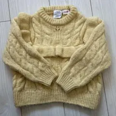 ザラベビー フリルニット 黄色　86cm