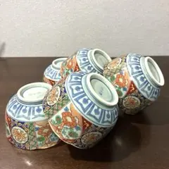 たち吉 金彩 色絵花唐草 中鉢揃 5枚セット 煮物鉢 刺身鉢 ボウル 和