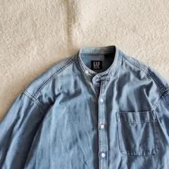 希少　OLD GAP DENIM チンストラップデニムシャツ　実寸 L〜XL