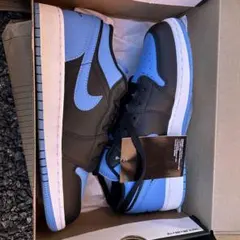 【新品】NIKE AIR JORDAN 1 LOW GS 24.5cm 青黒