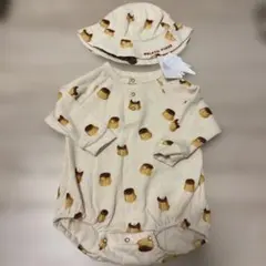 gelato piqe プリン柄 ロンパース80-90size