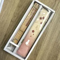 LOFT 고양이와 벚꽃 무늬 부채 (팬 백 포함)
