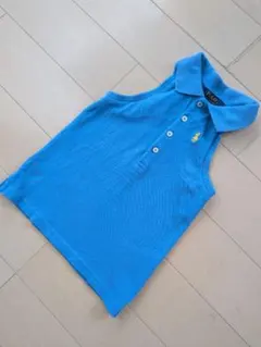 ■ポロラルフローレン タンクトップノースリーブ ブルー 女の子100cm3T■