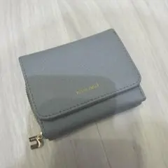 niko and… ニコアンド　三つ折り財布　ブルーグレー