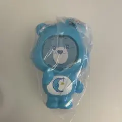 ケアベア　フォトフレームマスコット　ガチャ　顔ハメ　水色　ベッドタイム