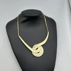 248ヴィンテージ　Monet ゴールド スワールデザイン ネックレス