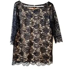 【超美品】ジュンコシマダ 総レース チュニック ブラック 42 日本製