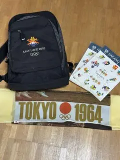 1964年 東京オリンピック大会記念品 風呂敷 超レア 未使用 ２組 オリンピック東京大会記念風呂敷 (公式ポスター第2号)(図柄 : 亀倉雄作