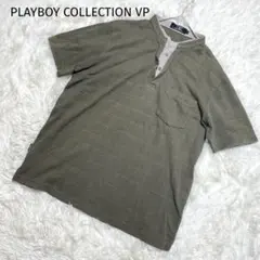PLAYBOY COLLECTION VP 半袖シャツ【L】バンドカラー風のサムネイル