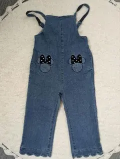 プティマイン ミニー　デニムサロペット Mサイズ