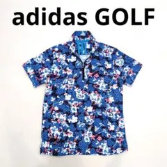 ◯ adidas GOLF　アディダスゴルフ　花柄　ハーフジップシャツ