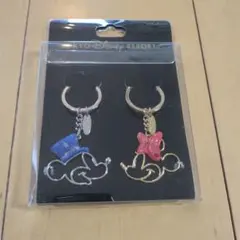 東京ディズニーリゾート 横顔シルエットペアキーチェーン