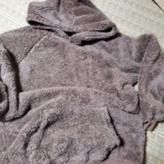 devirock フリースフード付きパーカー ブラウン　モコモコ