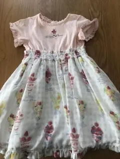 mezzo piano アイスクリームプリント ワンピース 半袖